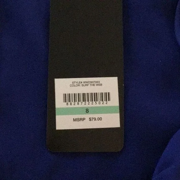 BeBe Spaghetti Strap Dress Trimmed Bodice Size 8 - Picture 11 of 11